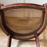 Empire style mahogany caned office chair