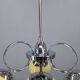 Art Deco chrome and champagne glass chandelier, Czechoslovakia, 1930s