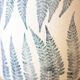 Speckled white enamelled mustard pot lamp - fern pattern