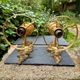 2 wall sconces in brass Empire style