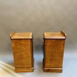 Paire de tables de chevet victoriennes en bois satiné