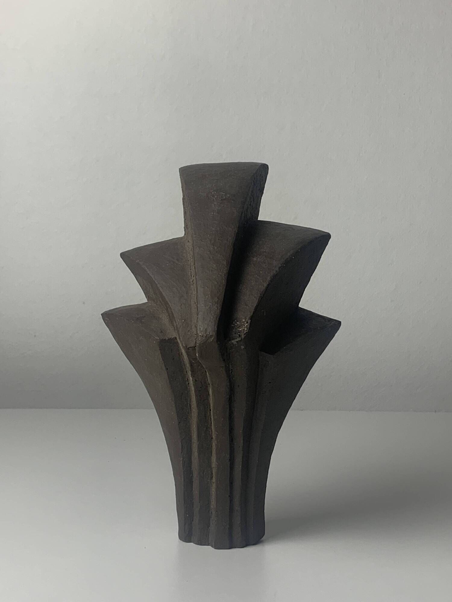 Pair of Dutch brutalist cast stone concrete abstract sculptures, ca 1960s