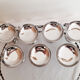 Coupes à glace ou sorbet sur pied , vintage , en inox , années 70 , made in France