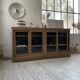 Oak sideboard with glass doors