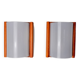 Pair of pine and methacrylate wall lights, spain 1980