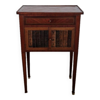 Directory style marquetry side table