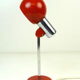 Très rare space age mid century vintage red & chrome lampe de bureau par kaiser germany