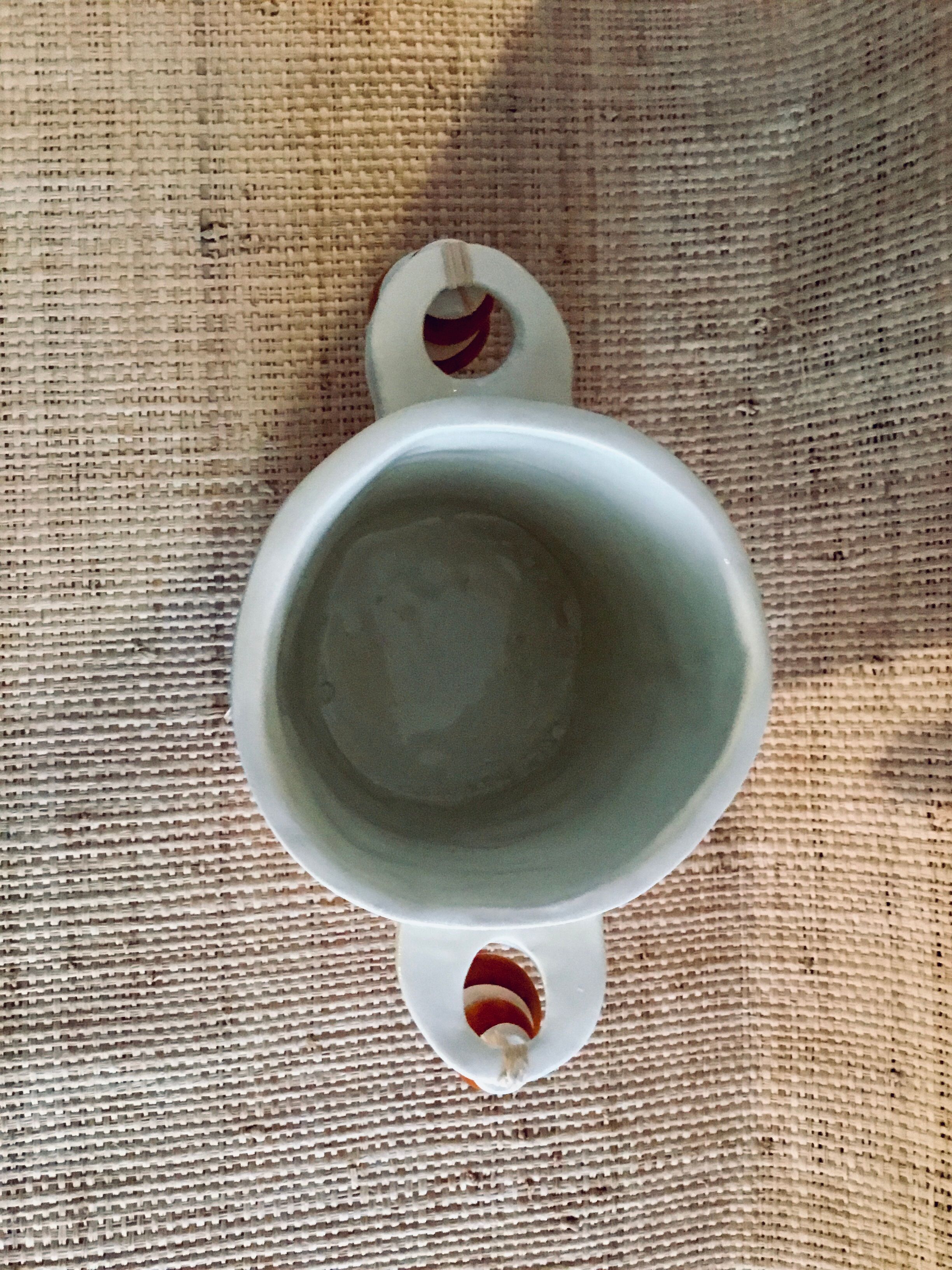 Hand-painted ceramic utensil pot