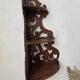 antique corner shelf in openwork wood with 3 shelves