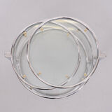 Milo Baughman Style Chrome Swivel Coffee Table 1970s