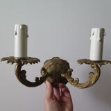 Sconce golden brass candlestick