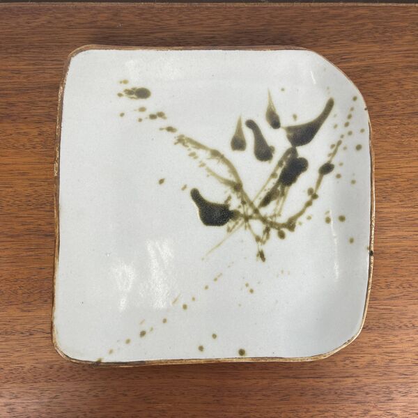 Plat carré ''La Colombe'', 1950/60, madeleine Brault