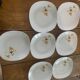 7 flat plates schirnding bavaria in white porcelain design design 1970