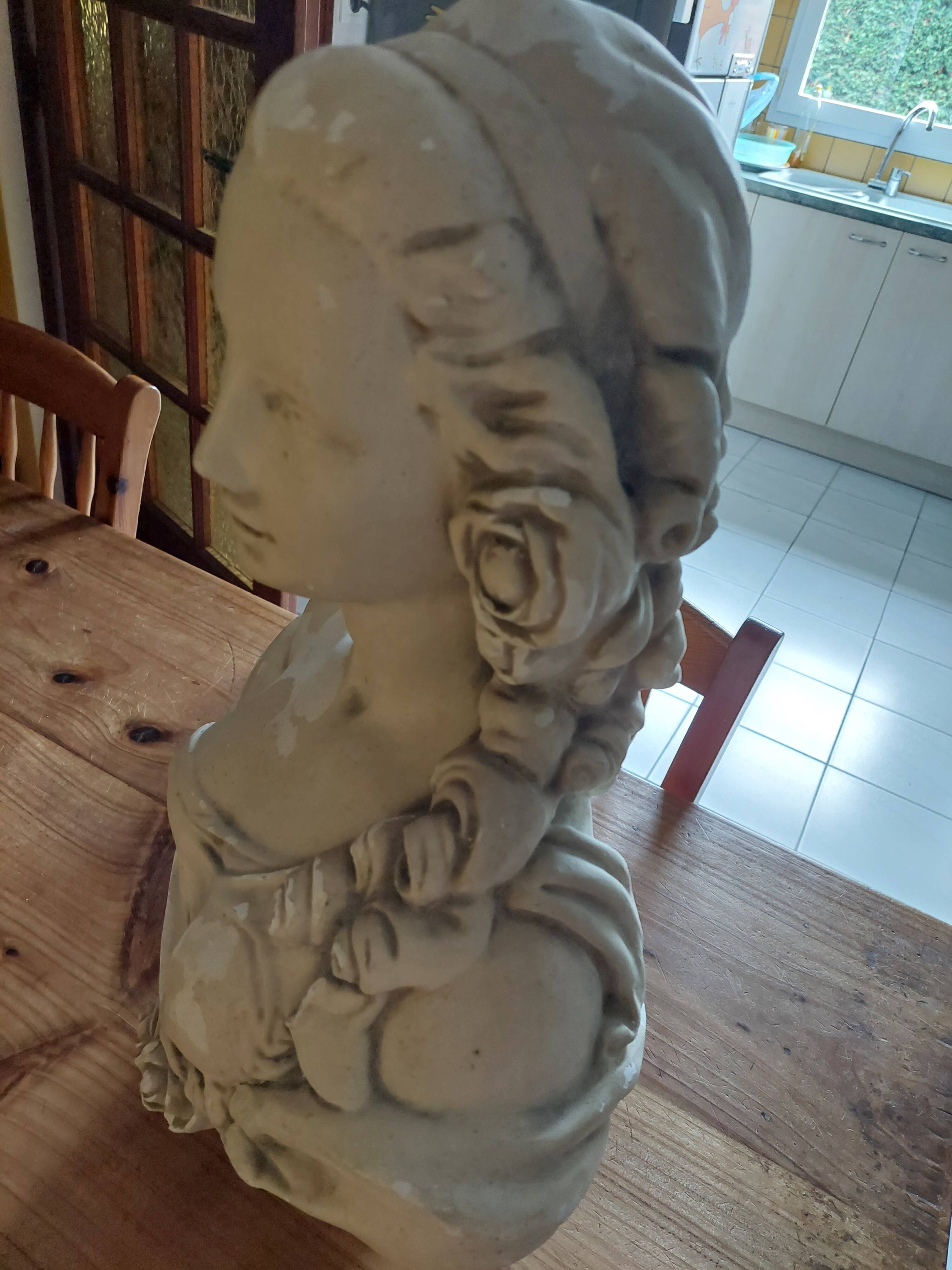 Plaster bust of a woman