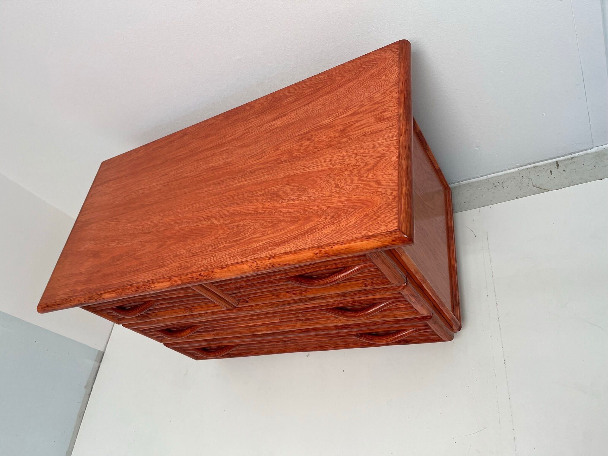 Maugrion rattan chest of drawers from the 60s/70s