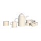 German coffee Melitta, white and orange border, 16 parts