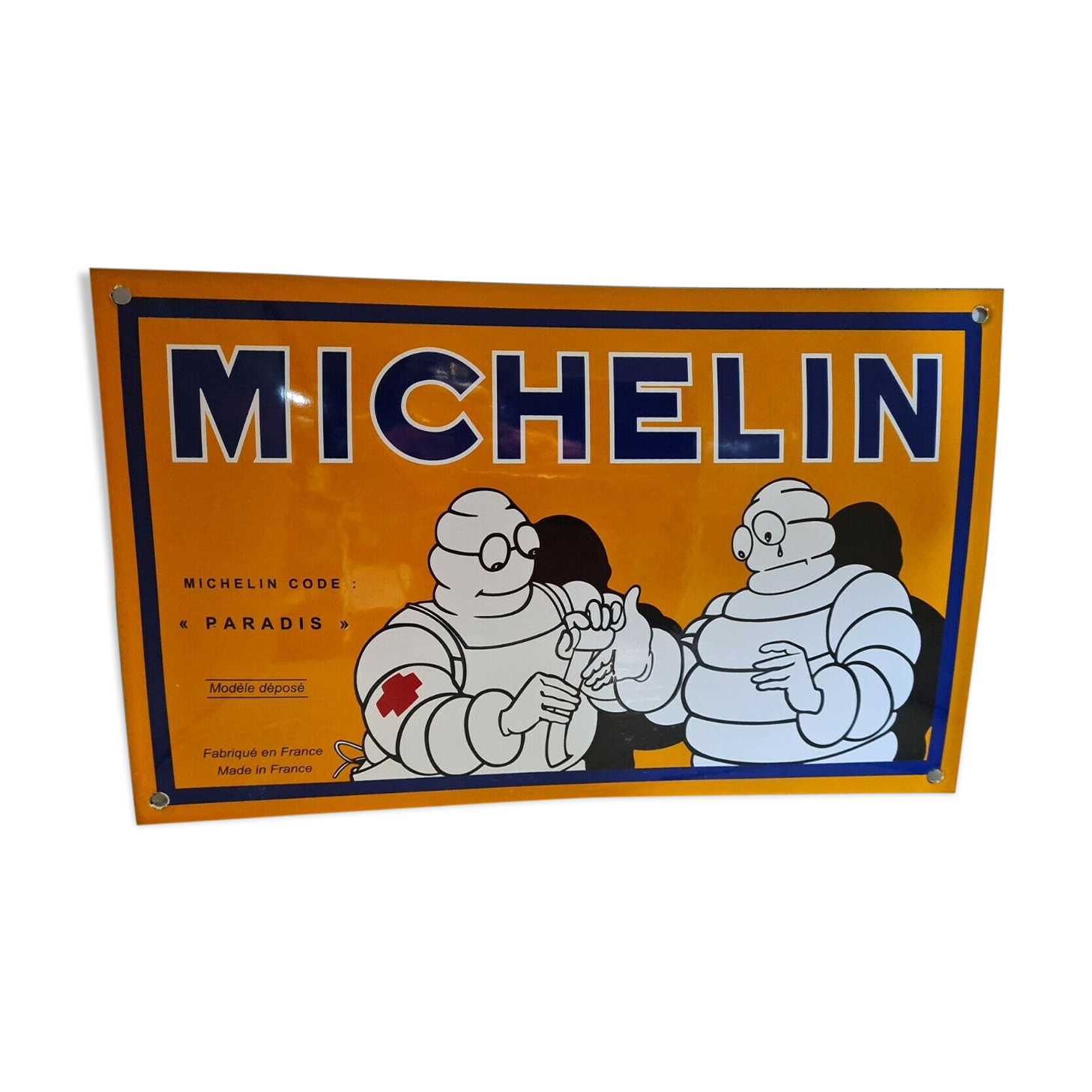 MICHELIN code paradise enamel plate