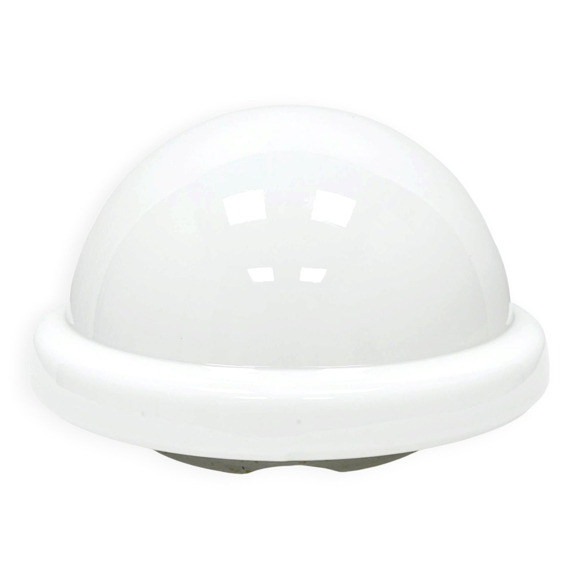 Vintage Polish glass flush-mount ceiling light (Penko Pieńsk, 1970s, PRL