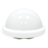 Vintage Polish glass flush-mount ceiling light (Penko Pieńsk, 1970s, PRL