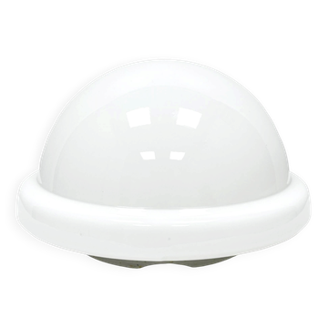 Vintage Polish glass flush-mount ceiling light (Penko Pieńsk, 1970s, PRL