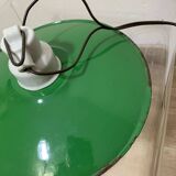 Farmhouse enameled pendant light