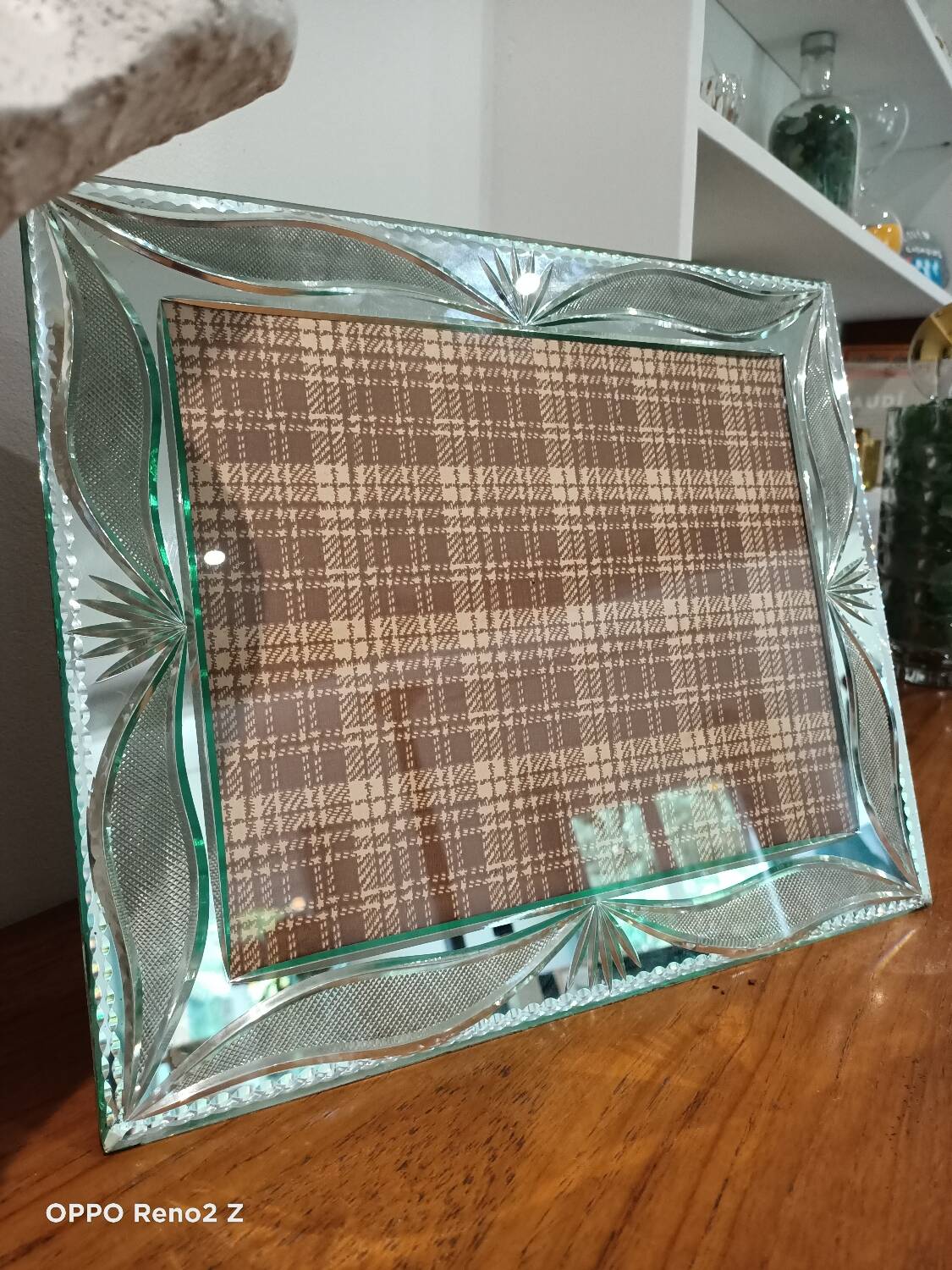 Large chiseled mirror photo frame