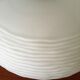 Vintage opaline and teak pendant lamp by Louis Kalff for Philips 1960