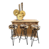 Set of 3 70s Bar Stools