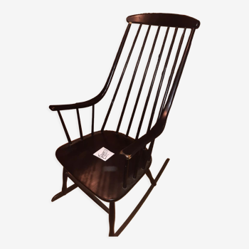 Rocking chair black varnished