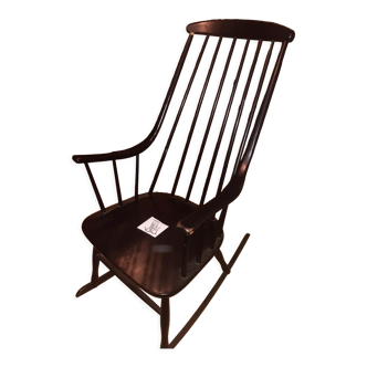 Rocking chair black varnished