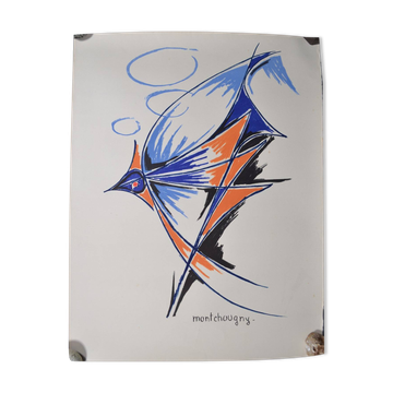Jean Montchougny (1915-2008) Colour lithograph. The Rooster