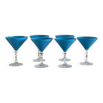 6 crystal cocktail glasses