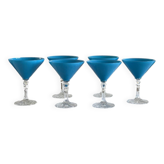 6 verres à cocktails en cristal