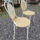 Paire de chaises de jardin en fer forgé