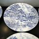 Set of 6 old talking flat plates Lunéville