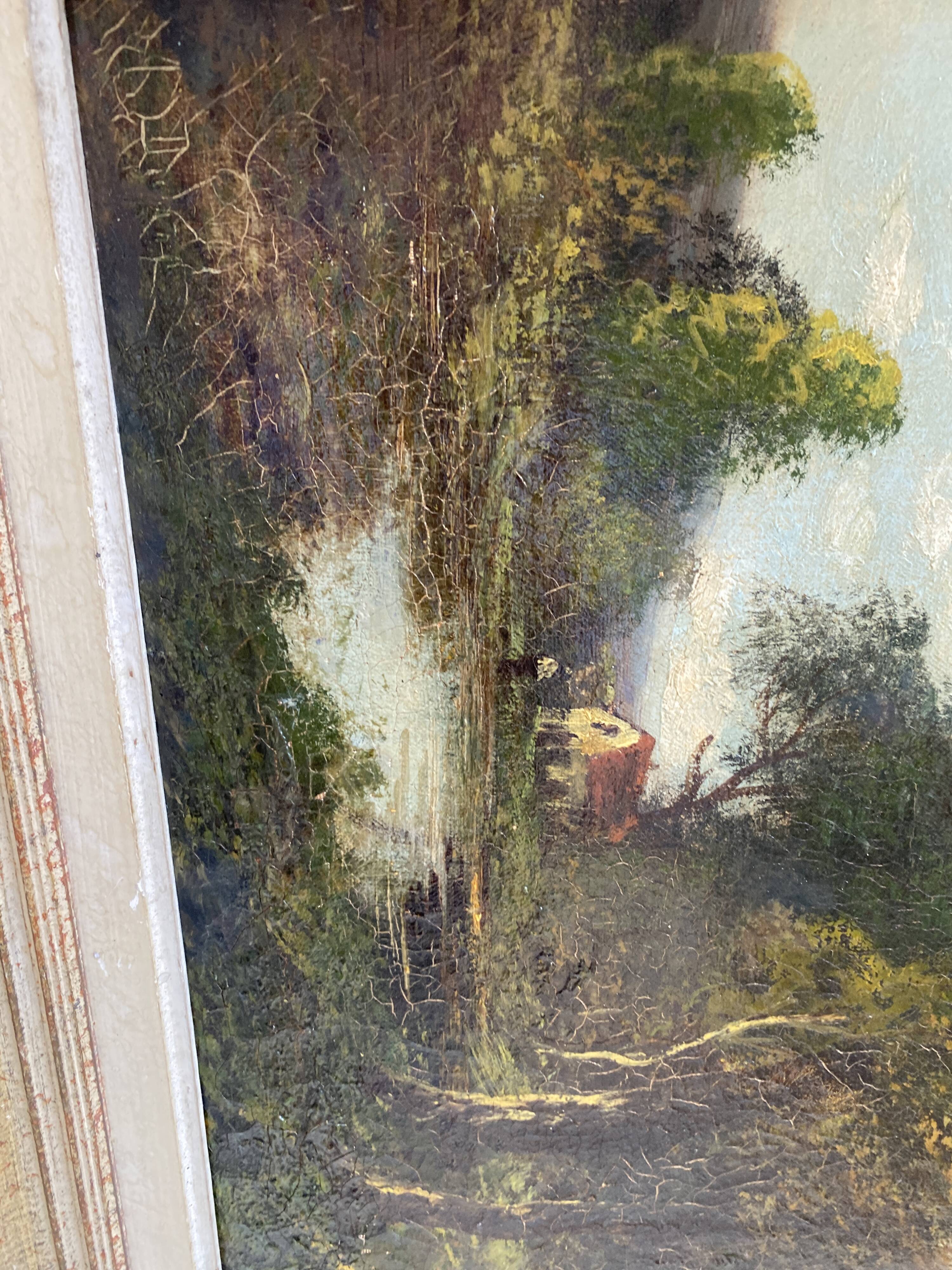 Old countryside landscape painting