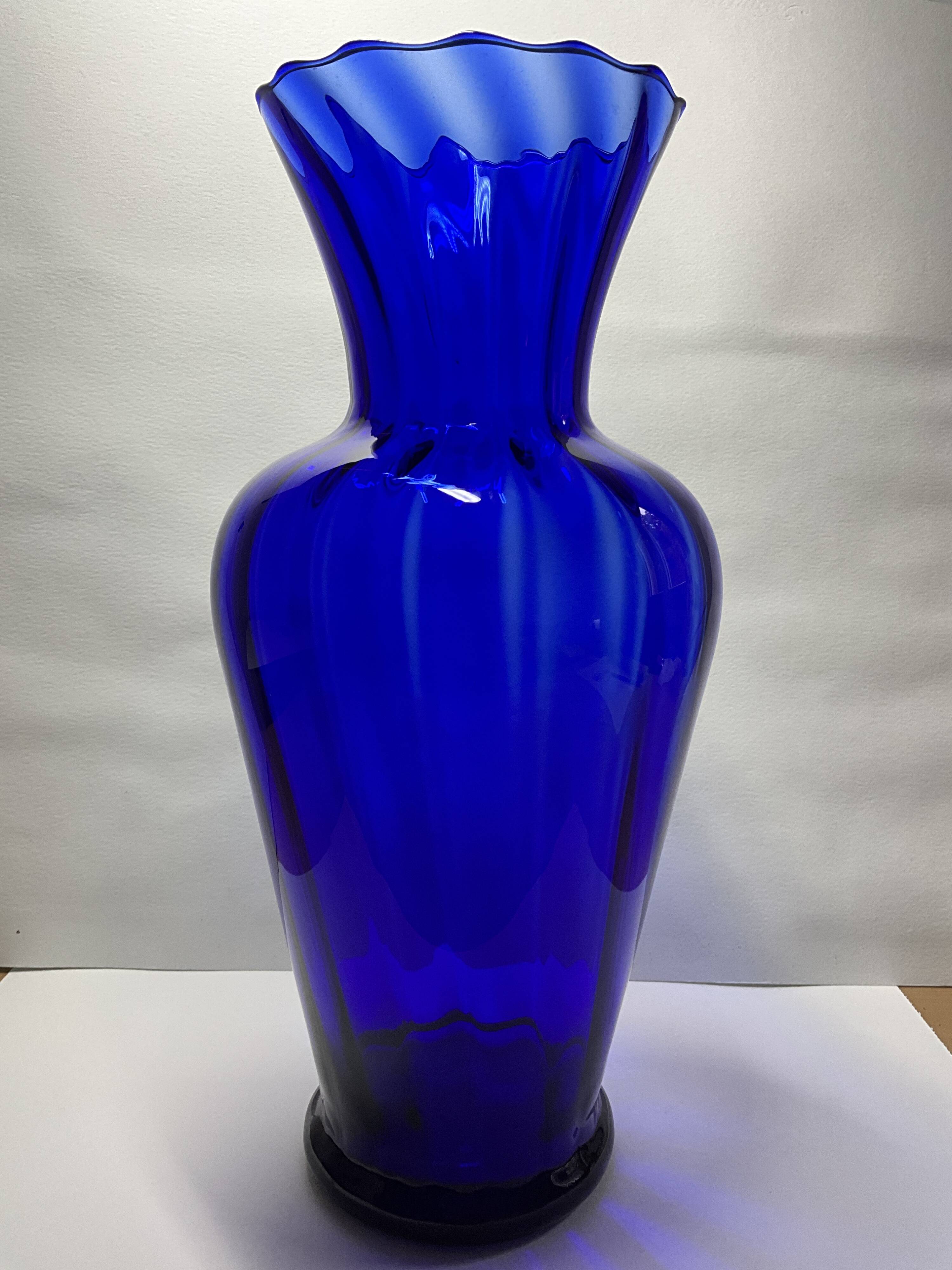 Ancient cobalt blue vase