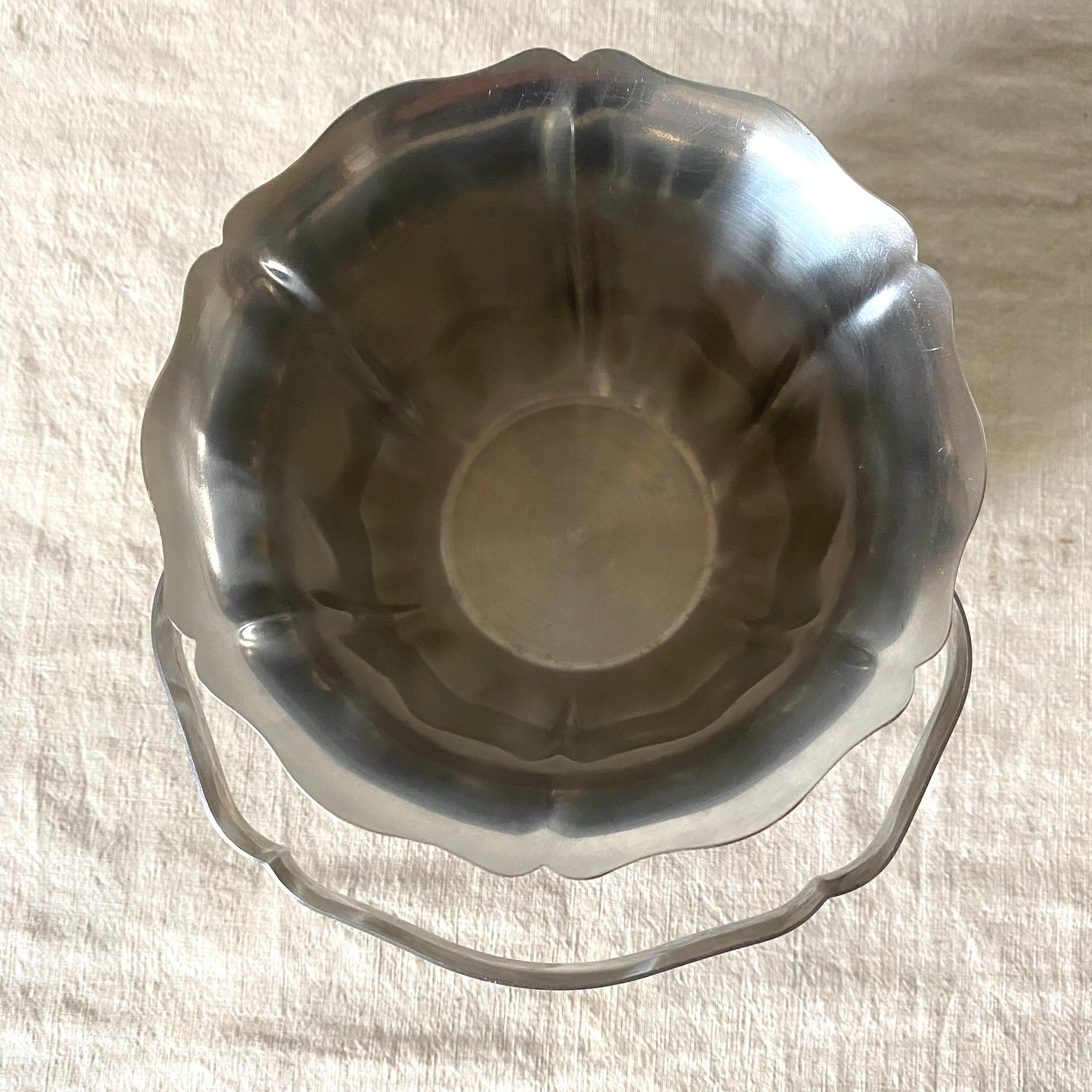 Ice bucket Guy Degrenne stainless steel 80s