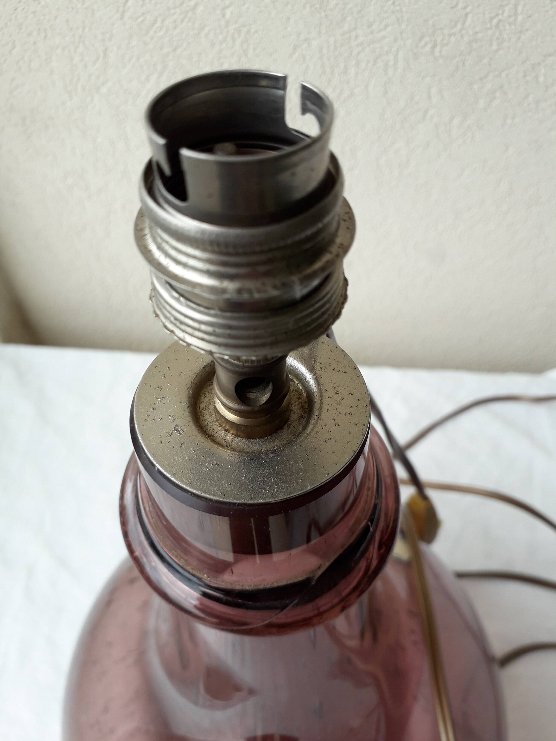Bubble glass lamp base