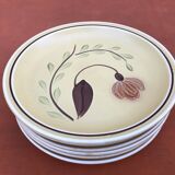 6 assiettes à dessert en grès mat, Ateliers du Revernay France