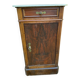 Table de chevet Louis Philippe acajou et marbre blanc du 19ème
