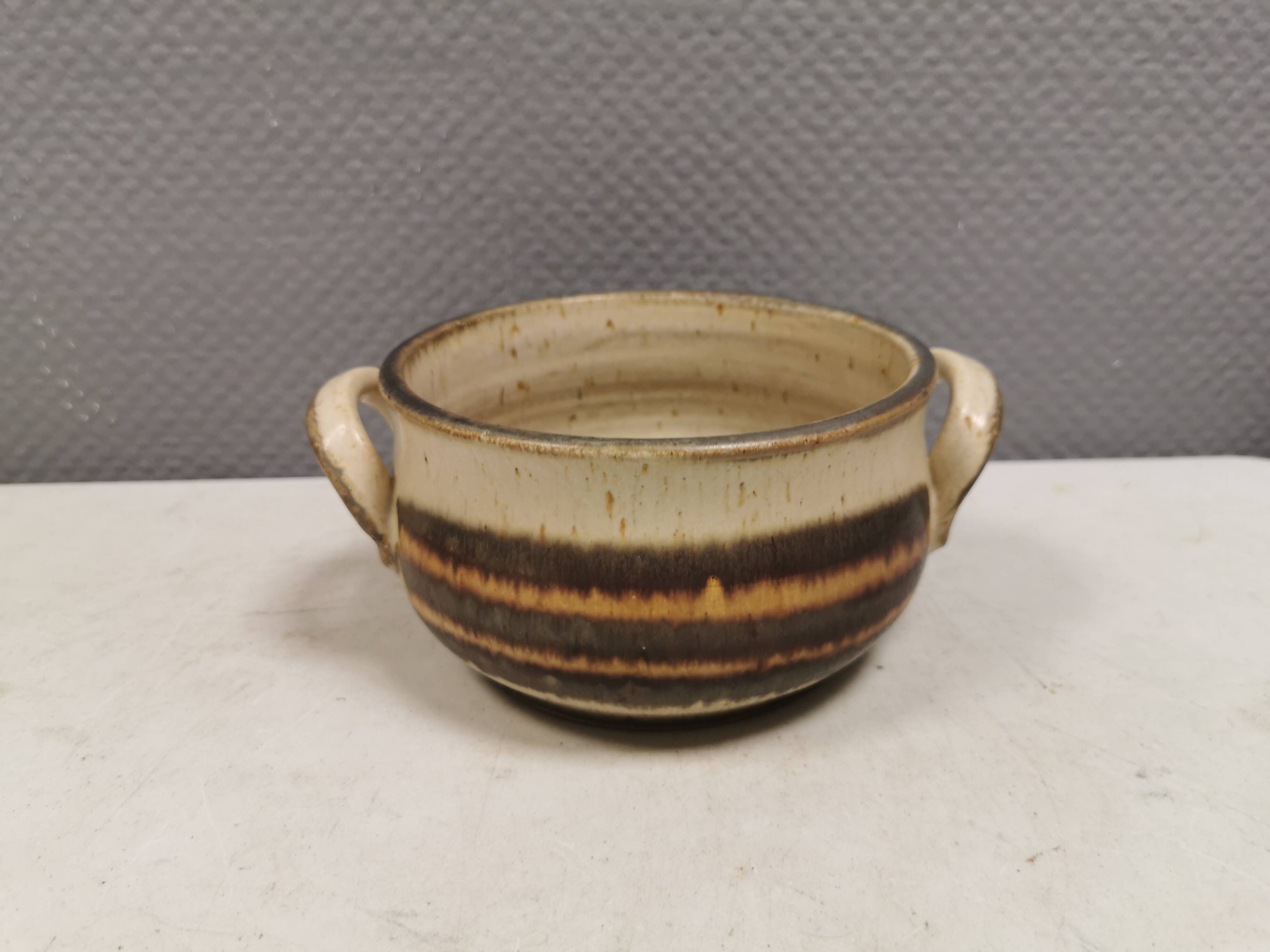 Ceramic bowl with ‘ears’ from Denmark, 1970s by HNB (Hans Nielsen Buch)