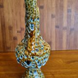Ceramic ewer vase from La poterie du Cyclope in honey enamels