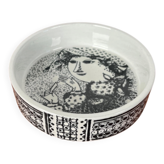 Danish Bowl Flora from the Mid-Century by Bjørn Wiinblad for Nymölle Denmark, 1960s