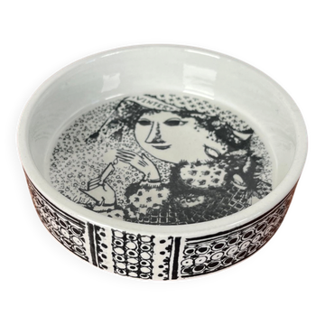 Danish Bowl Flora from the Mid-Century by Bjørn Wiinblad for Nymölle Denmark, 1960s