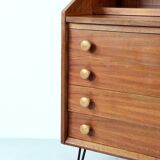 Italian midcentury bureau in teak