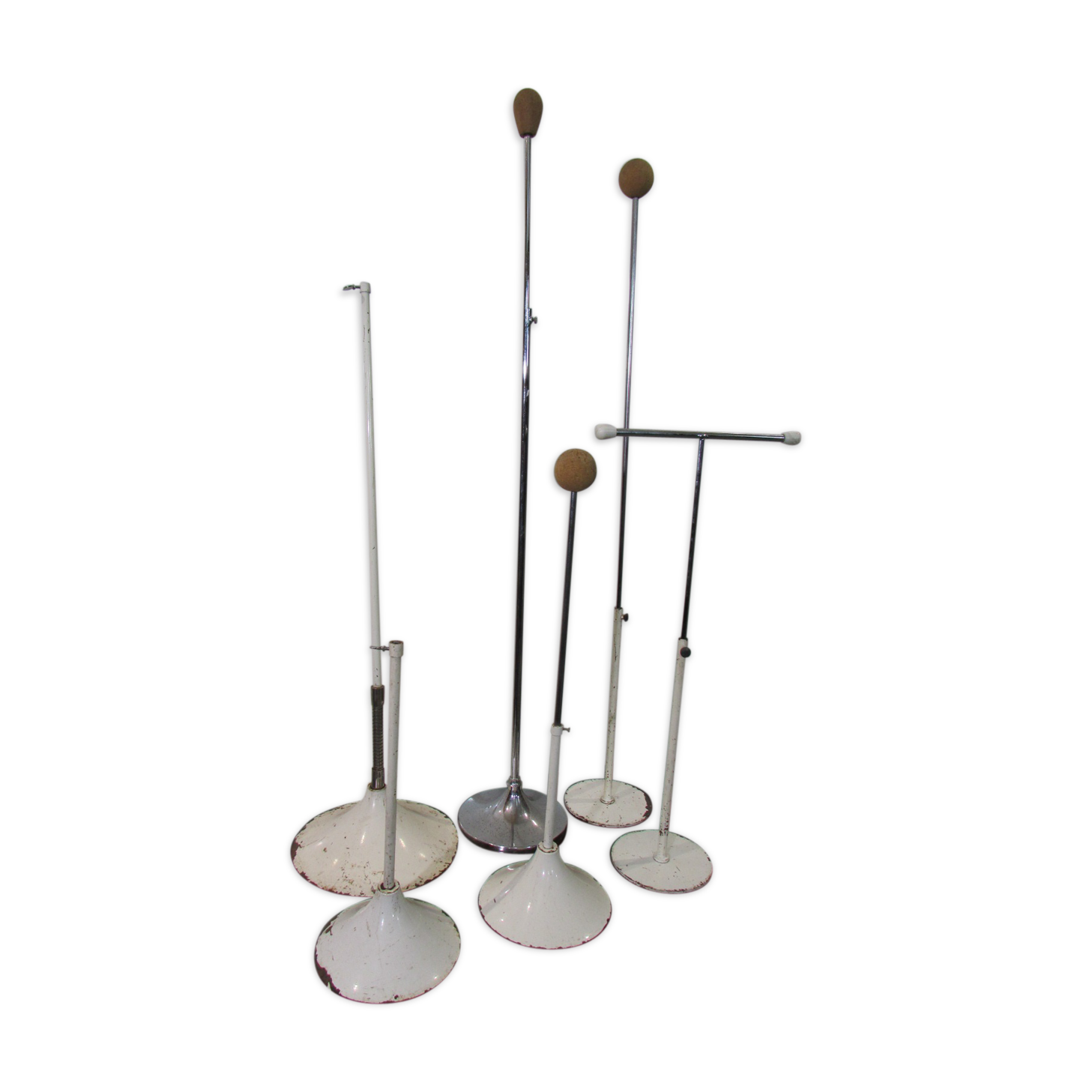 Lot de porte chapeaux anciens en métal