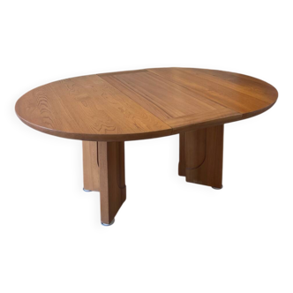 Roche Bobois elm dining table by Luigi Gorgoni, 1980s