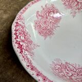 Onnaing salad bowl in pink ironstone, "Flora" service