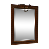 Old bevelled mirror 19th 14x20cm